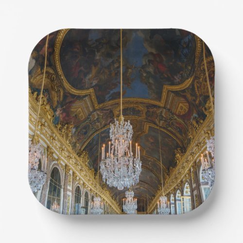 Hall of Mirrors in the Chateau de Versailles Paper Plates