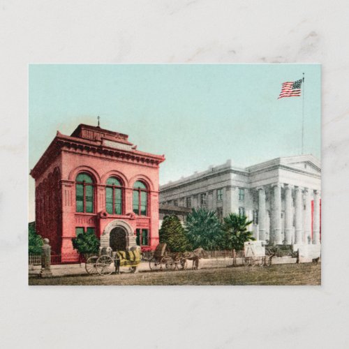 Hall Of Records Vintage California Postcard