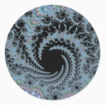 Hall of Swirls - Fractal Classic Round Sticker