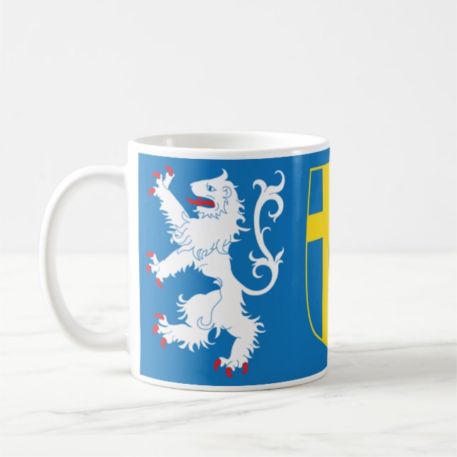 HALLAND Coat of Arms Coffee Cup. Coffee Mug (Left)