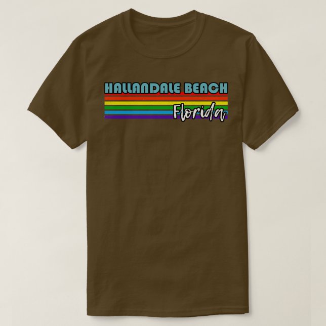 Hallandale Beach Florida Pride  Hallandale Beach L T-Shirt (Design Front)