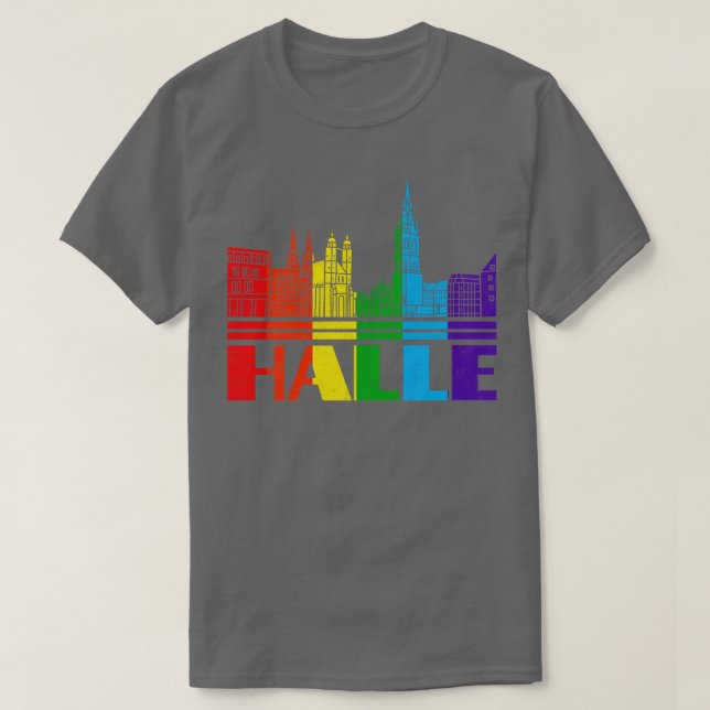 Halle Pride  Halle LGBT Gift LGBTQ Supporter Tee P (Design Front)