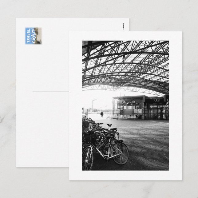 Halle Train Station, Belgium Holiday Postcard (Front/Back)