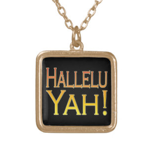 Hallelu Yah! (gold) Gold Plated Necklace