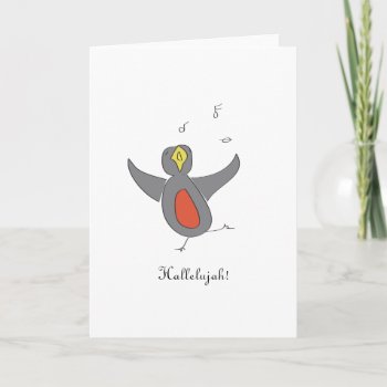 Hallelujah Bird Card by SarahLoCascioDesigns at Zazzle