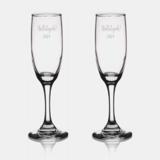 Hallelujah Champagne Flutes