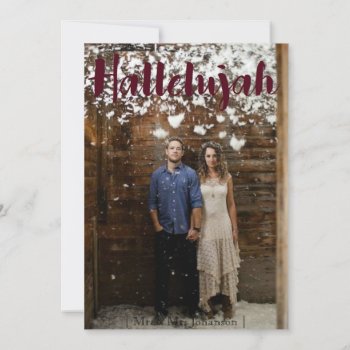 Hallelujah Christmas Holiday Card by RedefinedDesigns at Zazzle