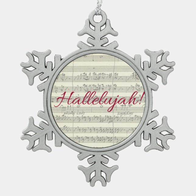 Hallelujah Christmas Ornament (Front)