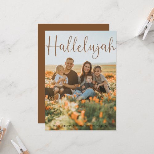 Hallelujah Christmas photo card