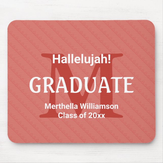 HALLELUJAH Graduation Custom Keepsake Mouse Pad (Front)