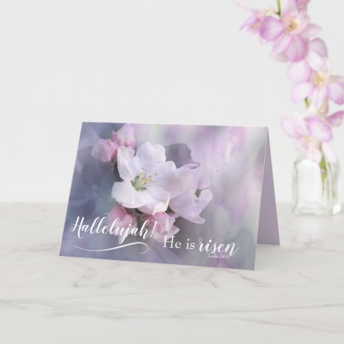 Hallelujah He is Risen  Luke 246 Easter Card