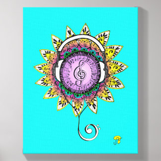 Hallelujah Musical Flower Canvas Photo Tile
