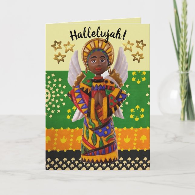 Hallelujah Our Savior Is Born Christmas Holiday Card (Front)