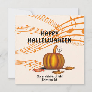 HALLELUJAHEEN Christian Halloween Holiday Card