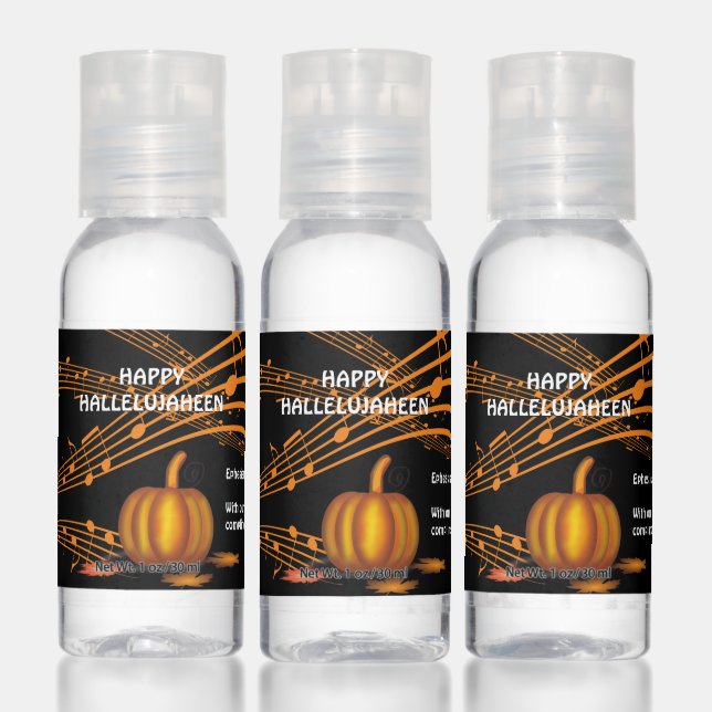HALLELUJAHEEN | Pumpkin | Christian Halloween Hand Sanitizer (Set)