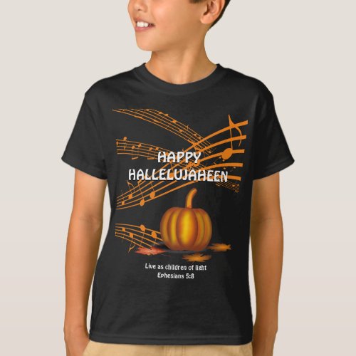 HALLELUJAHEEN  Pumpkin  Christian Halloween T_Shirt