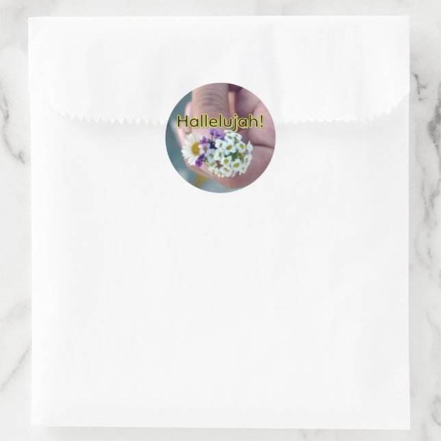Halleluyah Classic Round Sticker (Bag)