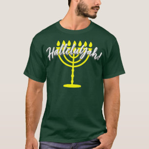 HalleluYah Hebrew Menorah Torah YHWH T-Shirt