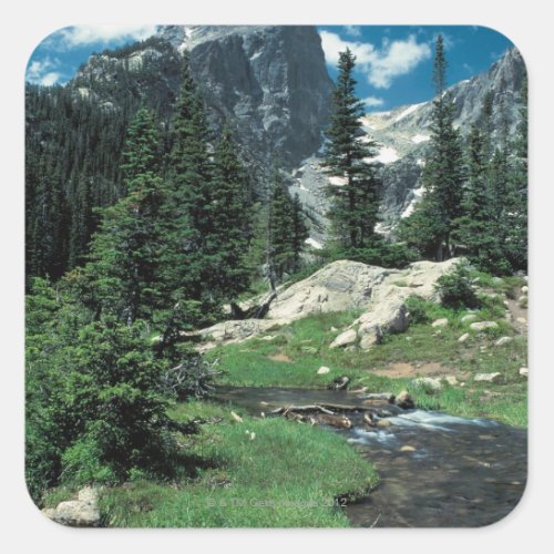 Hallett Peak  Rocky Mountain National Park  Square Sticker