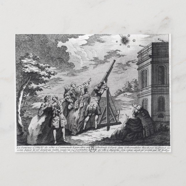 Halley's Comet Observed in 1759 by Cassini III Postcard (Front)