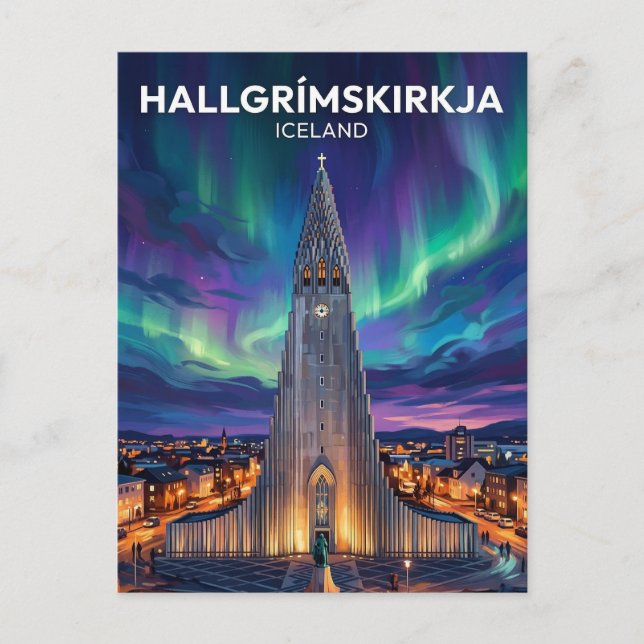 Hallgrímskirkja Iceland Postcard (Front)