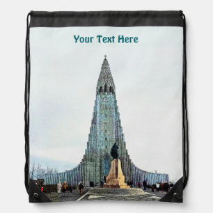 Hallgrímskirkja, Reykjavik Drawstring Bag