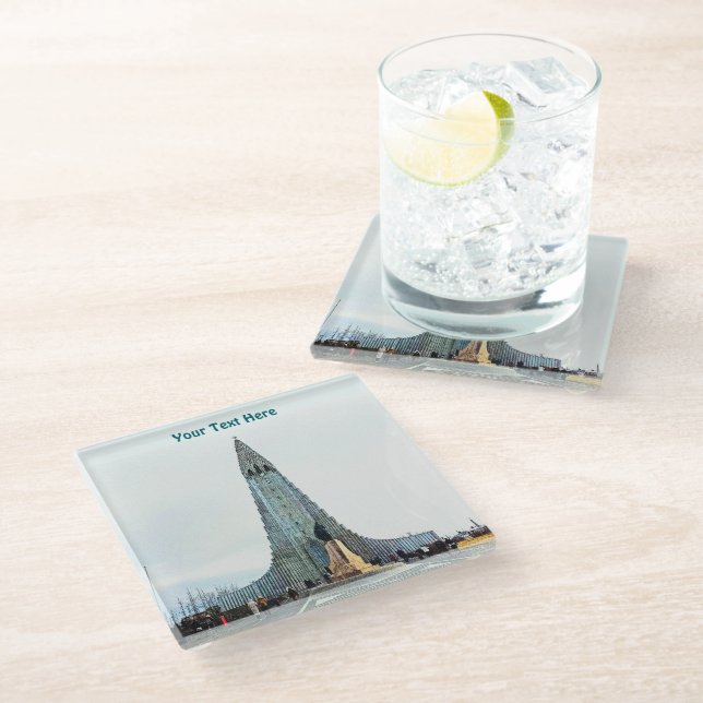 Hallgrímskirkja, Reykjavik Glass Coaster (Angled)