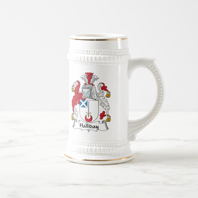 Halliday Family Crest Beer Stein (Right)