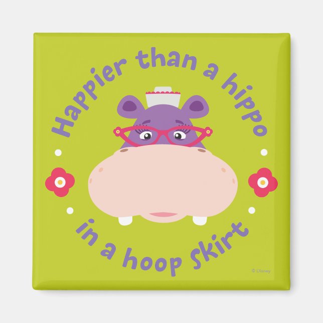Hallie -Happier Than a Hippo in a Hoop Skirt Magnet (Front)