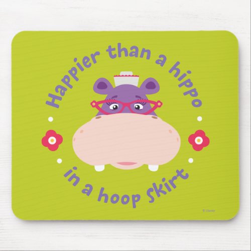 Hallie _Happier Than a Hippo in a Hoop Skirt Mouse Pad
