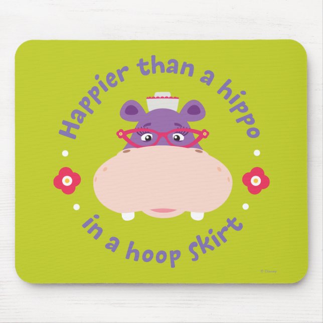 Hallie -Happier Than a Hippo in a Hoop Skirt Mouse Pad (Front)