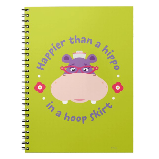 Hallie -Happier Than a Hippo in a Hoop Skirt Notebook (Front)