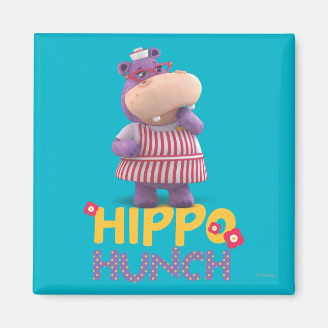 Hallie - Hippo Hunch Magnet (Front)