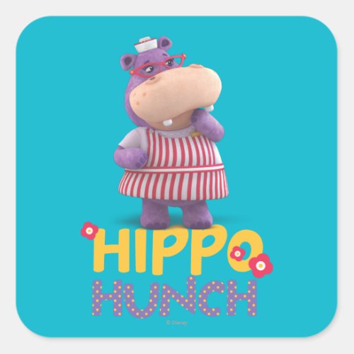 Hallie _ Hippo Hunch Square Sticker
