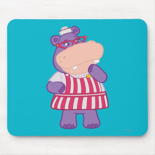 Hallie the Happy Hippo Mouse Pad (Front)