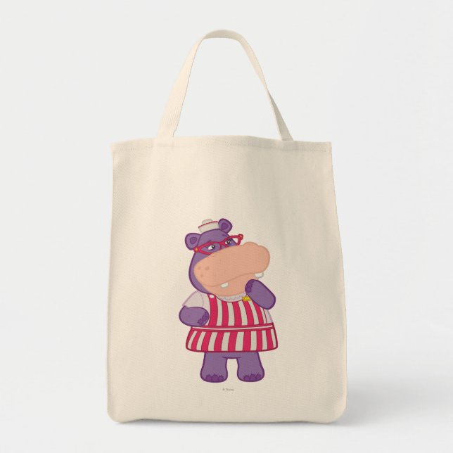 Hallie the Happy Hippo Tote Bag (Front)