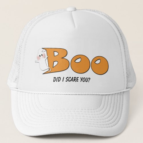 Hallloween Boo Did I Scare You Orange Hat