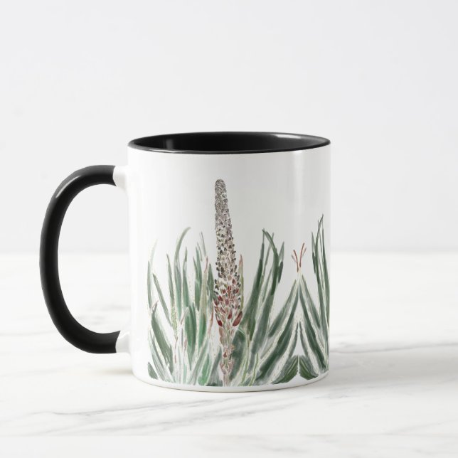 Hallo Aloe Two-Tone Coffee Mug (Left)