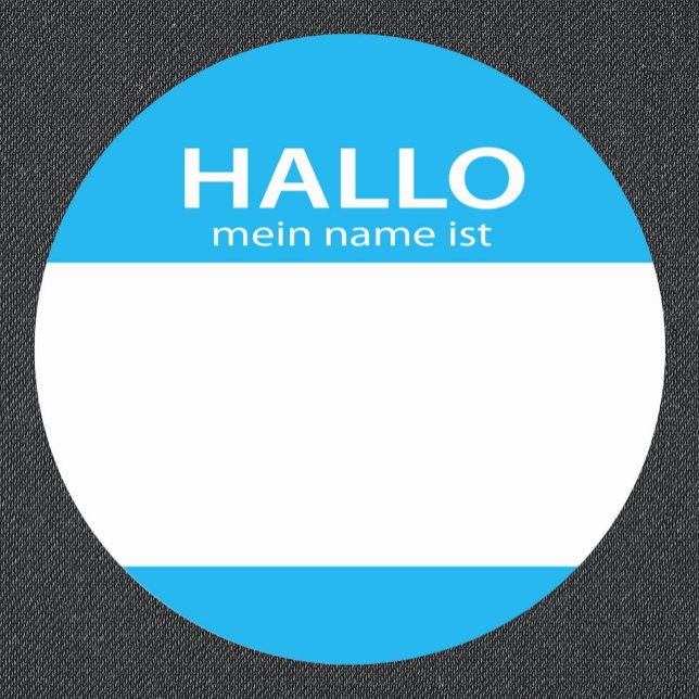 Hallo Mein Name Ist German hello name tag (Creator Uploaded)
