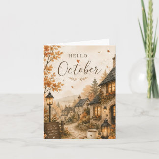 Hallo Octoberday invitation card full autumn color