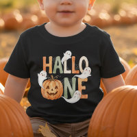 Hallo-one 1st Birthday Baby Pumpkin and Ghosts