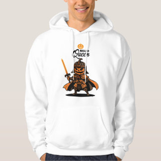 Hallo Queen Hoodie Men Spooky Pumpkin Knight