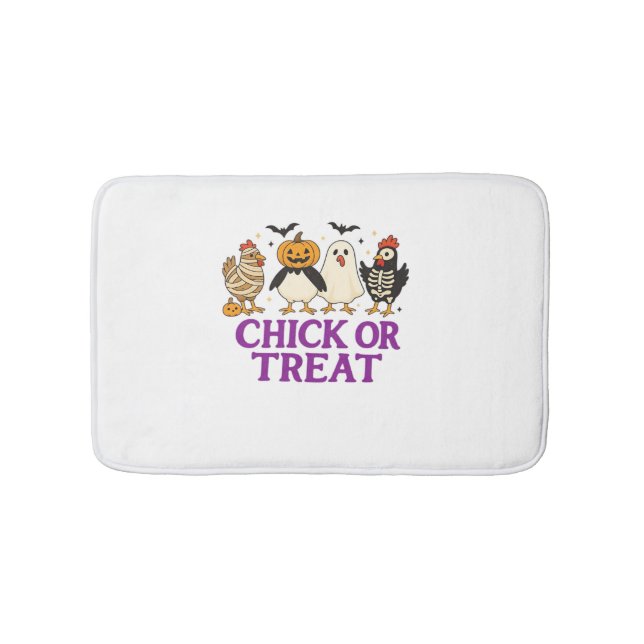 Hallobubu Halloween Cute & Spooky Witch Cat T-Shir Bath Mat (Front)