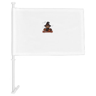 Hallobubu Halloween Cute & Spooky Witch Cat T-Shir Car Flag