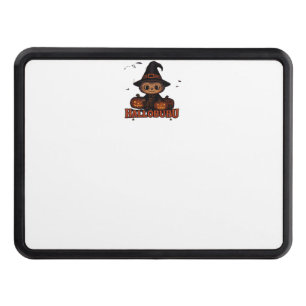Hallobubu Halloween Cute & Spooky Witch Cat T-Shir Hitch Cover