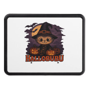 Hallobubu Halloween Cute & Spooky Witch Cat T-Shir Hitch Cover