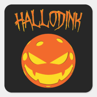 Hallodink - Pickleball Halloween Square Sticker