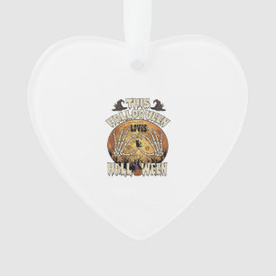 Halloqueen Loves Halloween Skeleton Hands Black Ca Ornament