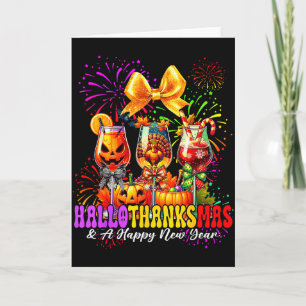 Hallothanksmas & A Happy New Year Fireworks Wi Card