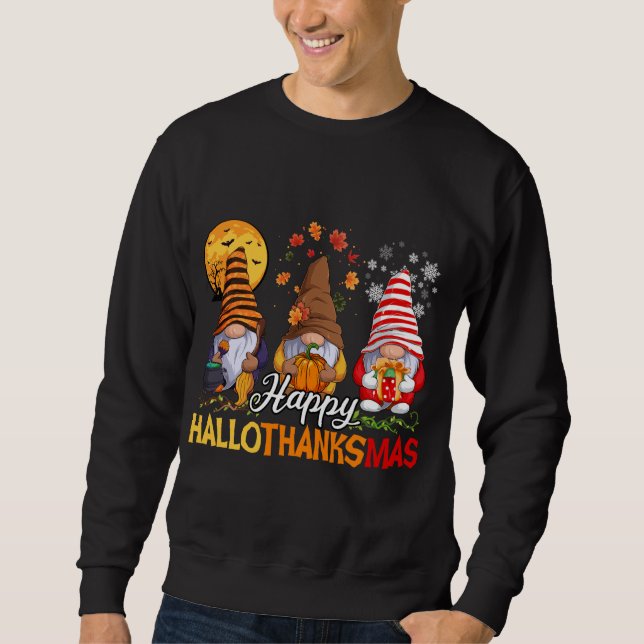 Hallothanksmas Christmas Fall Sweatshirt (Front)